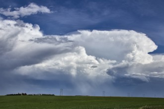 Ominous Storm Clouds Prairie Summer Rural Scene