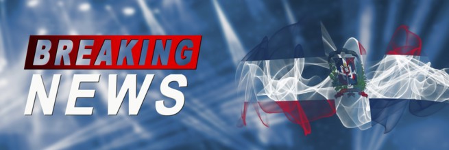 Dominican Republic Breaking News, Smoke Flag Background