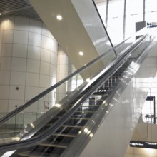 Escalator in International airport of kuala lumpur malaysia