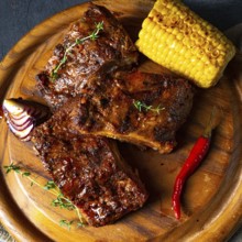 Tender spare ribs from the grill