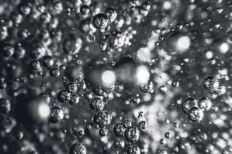 Underwater bubbles Abstract background .Air bubbles in water background
