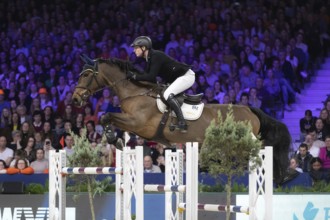 Daniel Coyle of Ireland competes in 1.60m FEI Jumping World Cup at Jumping Amsterdam in Amsterdam,