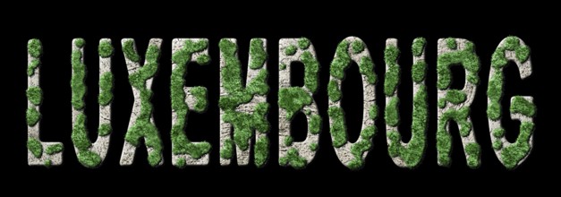 Luxembourg Reforestation and Climate Message, Sustainable Green Typography, Green Agenda