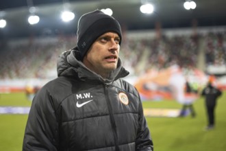 LUBIN, POLAND - FEBRUARY 17, 2025: Football match between KGHM Zaglebie Lubin vs Lechia Gdansk.