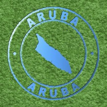 Map of Aruba, Forest with Water Map, CO2 Reduction