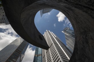 20.08.2016, Singapore, Republic of Singapore, Asia, A view of Singapore's skyscrapers in the