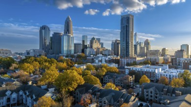 Aerial view of the Queen City, Charlotte, North Carolina