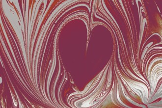 Ebru marble conch effect surface pattern design for print