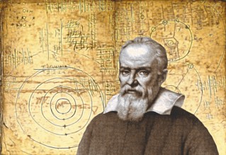 Galileo Galilei, 1564, 1642, Italian astronomer, handwritten scientific notes