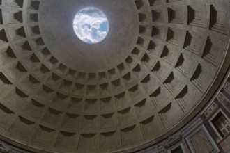View of the interior of the Pantheon, Rome, Italy, Europe