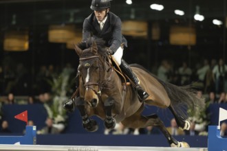 Harrie Smolders of Netherlands competes in 1.60m FEI Jumping World Cup at Jumping Amsterdam in