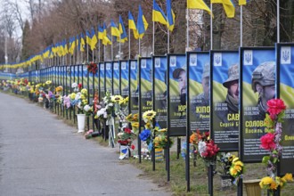 Memorial plaques to the soldiers killed, Hajssyn, Vinnytsia oblast, Ukraine, Europe