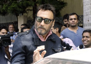 Bollywood actor Jackie Shroff during the inauguration of Aadesh Shritastava Chowk in Mumbai, India