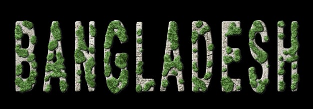 Bangladesh Reforestation and Climate Message, Sustainable Green Typography, Green Agenda