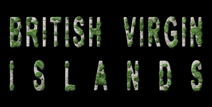 Virgin Islands British Reforestation and Climate Message, Sustainable Green Typography, Green