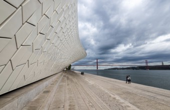 LISBON, PORTUGAL, October 19, 2018: The modern MAAT (Museu de Arte, Arquitetura e Tecnologia)
