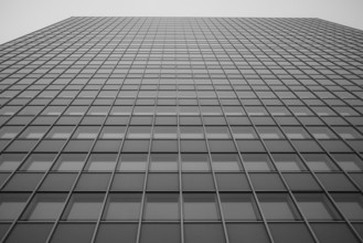 High-rise building in the historic city centre, high-rise, black and white, Düsseldorf, Germany,