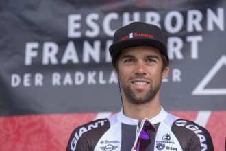 ESCHBORN, GERMANY, MAY 1: Cyclist %1 (%2) signing in at the Eschborn-Frankfurt cycling race, an