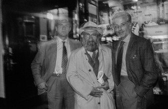 Germany, Berlin, 17 October 1991, Reinald Nohal, artist, author (left), Michel Würthle (right),