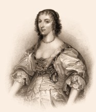 Henrietta oder Henriette Maria von Frankreich, 1609-1669, Königingemahlin von England, Schottland