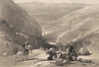 The second descent through the Siri-Kajaur Pass, Baluchistan, Pakistan, First Anglo-Afghan War,