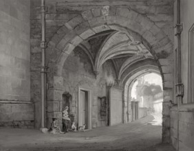 Norman Gate at Windsor Castle, 1767, royal residence at Windsor, Berkshire, England, UK, after Paul