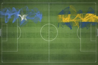 Somalia vs Sweden Soccer Match, national colors, national flags, soccer field, football game,
