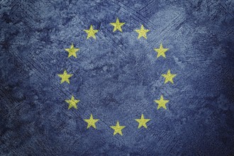 Grunge Europe Union flag. EU