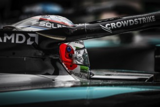 Andrea Kimi Antonelli of Italy drives the Mercedes AMG Petronas F1 Team W16 before the start of the