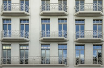 House facade windows balconies