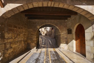 Mora de Rubielos arch in Teruel Spain located on Gudar Sierra