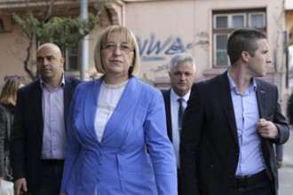 Sofia, Bulgaria - November 7, 2016: The presidential candidate of Bulgaria's ruling centre-right
