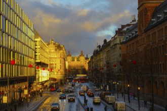 Stockholm cityscape and morning ray. Shooting Location: Sweden, Stockholm