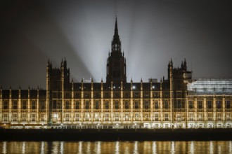 Palace of Westminster of night view (London). Shooting Location: United Kingdom, London