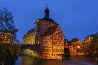 View of the old town hall in Bamberg in Bavaria, Germany, Europe