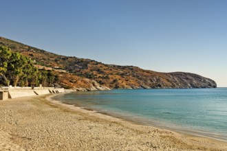 Gialia beach near Stenies village in Andros island, Greece, Europe