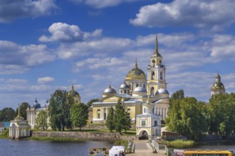 Nilov Monastery is situated on Stolobny Island in Lake Seliger, Russia, Europe