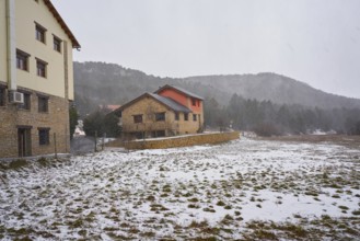 Virgen de la Vega first snow in Teruel at Spain
