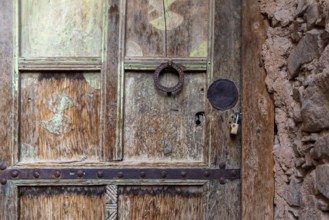 Old ancient door in a Moroccan village in the Anti-Atlas mountains