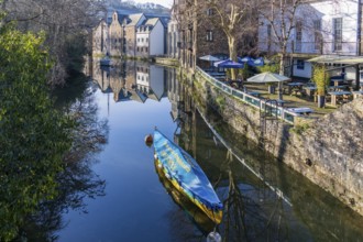 Totnes, Devon, UK, January 16. View along the River Dart in Totnes, Devon on January 16, 2024