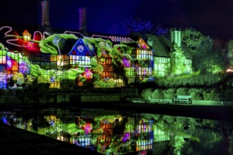 Wisley, Woking, Surrey, UK, November 19 : Christmas Glow 2022 at RHS Garden Wisley, Woking, Surrey,