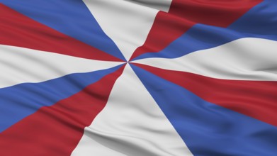 Naval Jack Of Netherlands Flag, Closeup View