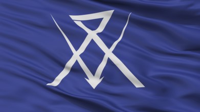 Numazu City Flag, Country Japan, Shizuoka Prefecture, Closeup View