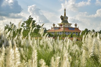 A Buddhist temple at Lumbini, Nepal, the birth place of Buddha, Asia