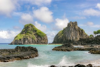 Fernando de Noronha, Brasil. Turquoise water around the Two Brothers rocks, UNESCO World Heritage