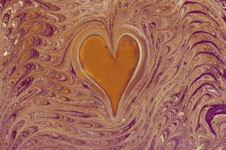 Ebru marble conch effect surface pattern design for print