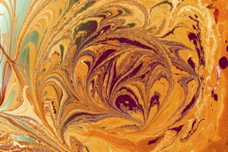 Abstract marbling floral pattern for fabric, tile design. background texture