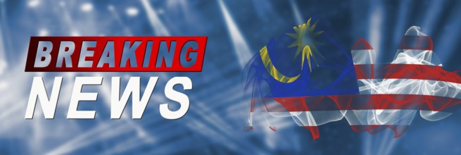 Malaysia Breaking News, Smoke Flag Background