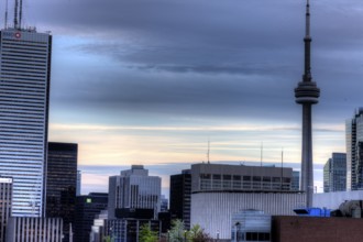 Toronto Skyline from rooftop Gerrard Street Ontario