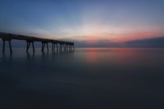 Sunrise over the Atlantic Ocean in Florida, USA. Color Image